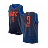 Men's Oklahoma City Thunder #9 Nerlens Noel Authentic Navy Blue Basketball Jersey Statement Edition