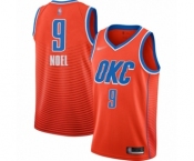 Men's Oklahoma City Thunder #9 Nerlens Noel Authentic Orange Finished Basketball Jersey - Statement Edition