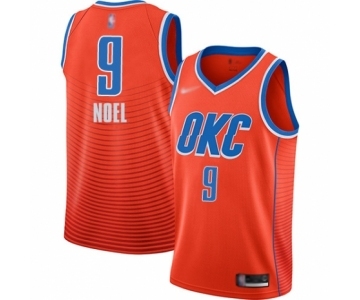 Men's Oklahoma City Thunder #9 Nerlens Noel Authentic Orange Finished Basketball Jersey - Statement Edition