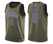 Men's Oklahoma City Thunder #9 Nerlens Noel Swingman Green Salute to Service Basketball Jersey