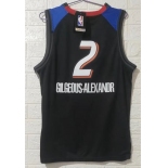 Men's Oklahoma City Thunder#2 gilgeous-alexandr Authentic Black Basketball Jersey 2020-2021 City Edition