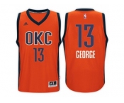 Men's Paul George Oklahoma City Thunder #13 Alternate Orange New Swingman Jersey