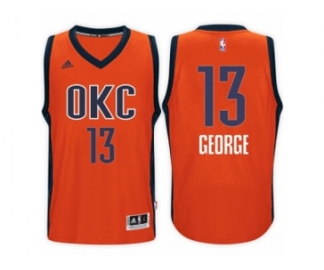 Men's Paul George Oklahoma City Thunder #13 Alternate Orange New Swingman Jersey