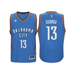 Men's Paul George Oklahoma City Thunder #13 Road Blue New Swingman Jersey