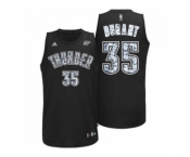 Oklahoma City Thunder #35 Kevin Durant Black Diamond Fashion Stitched NBA Jersey