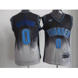 nba oklahoma city thunder #0 westbrook black-gery