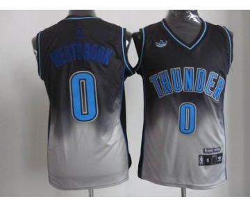 nba oklahoma city thunder #0 westbrook black-gery