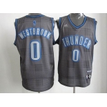 nba oklahoma city thunder #0 westbrook black-grey[2012]