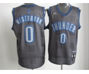 nba oklahoma city thunder #0 westbrook black-grey[2012]