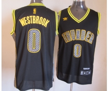 nba oklahoma city thunder #0 westbrook black[2013 new number lightning]