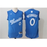 nba oklahoma city thunder #0 westbrook blue[2016 Christmas edition]