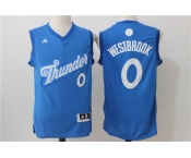 nba oklahoma city thunder #0 westbrook blue[2016 Christmas edition]