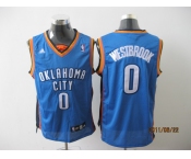 nba oklahoma city thunder #0 westbrook blue(fans edition)