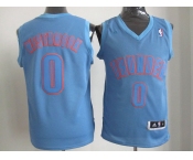 nba oklahoma city thunder #0 westbrook blue[fullblue]