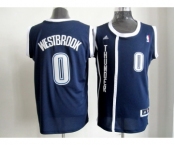 nba oklahoma city thunder #0 westbrook blue[revolution 30 swingman]