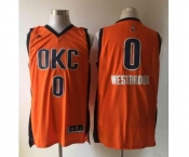 nba oklahoma city thunder #0 westbrook orange