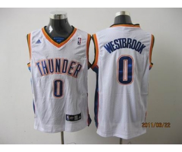 nba oklahoma city thunder #0 westbrook white(fans edition)