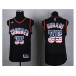 nba oklahoma city thunder #35 durant black(USA Flag Fashion)