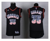 nba oklahoma city thunder #35 durant black(USA Flag Fashion)