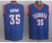 nba oklahoma city thunder #35 durant blue leopard print[2014 new]