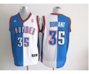 nba oklahoma city thunder #35 durant white-blue[strip][revolution 30 swingman]