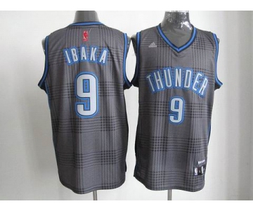 nba oklahoma city thunder #9 ibaka black-grey[2012]