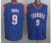 nba oklahoma city thunder #9 ibaka blue leopard print[2014 new]