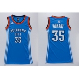 NBA Women Thunder #35 Kevin Durant Blue Dress Stitched Jerseys