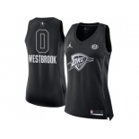 Women Nike Oklahoma City Thunder #0 Russell Westbrook Black NBA Jordan Swingman 2018 All-Star Game Jersey