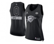 Women Nike Oklahoma City Thunder #0 Russell Westbrook Black NBA Jordan Swingman 2018 All-Star Game Jersey