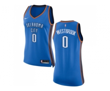 Women Nike Oklahoma City Thunder #0 Russell Westbrook Blue NBA Swingman Icon Edition Jersey