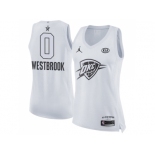 Women Nike Oklahoma City Thunder #0 Russell Westbrook White NBA Jordan Swingman 2018 All-Star Game Jersey