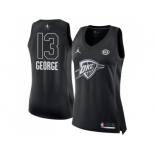 Women Nike Oklahoma City Thunder #13 Paul George Black NBA Jordan Swingman 2018 All-Star Game Jersey