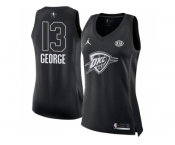 Women Nike Oklahoma City Thunder #13 Paul George Black NBA Jordan Swingman 2018 All-Star Game Jersey