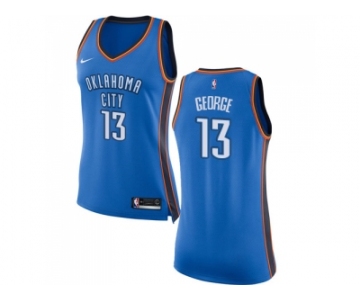 Women Nike Oklahoma City Thunder #13 Paul George Blue NBA Swingman Icon Edition Jersey