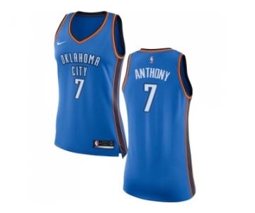 Women Nike Oklahoma City Thunder #7 Carmelo Anthony Blue NBA Swingman Icon Edition Jersey