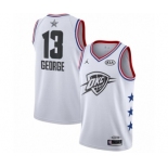 Women's Jordan Oklahoma City Thunder #13 Paul George Swingman White 2019 All-Star Game Basketball Jersey