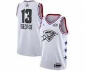 Women's Jordan Oklahoma City Thunder #13 Paul George Swingman White 2019 All-Star Game Basketball Jersey