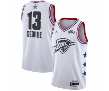 Women's Jordan Oklahoma City Thunder #13 Paul George Swingman White 2019 All-Star Game Basketball Jersey