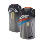 Women's Nike Oklahoma City Thunder #0 Russell Westbrook Swingman Gray NBA Jersey - City Edition