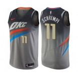 Women's Nike Oklahoma City Thunder #11 Detlef Schrempf Swingman Gray NBA Jersey - City Edition