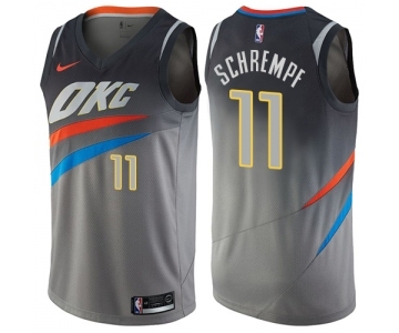 Women's Nike Oklahoma City Thunder #11 Detlef Schrempf Swingman Gray NBA Jersey - City Edition