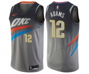 Women's Nike Oklahoma City Thunder #12 Steven Adams Swingman Gray NBA Jersey - City Edition