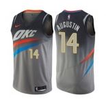 Women's Nike Oklahoma City Thunder #14 D.J. Augustin Swingman Gray NBA Jersey - City Edition