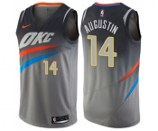 Women's Nike Oklahoma City Thunder #14 D.J. Augustin Swingman Gray NBA Jersey - City Edition