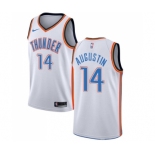 Women's Nike Oklahoma City Thunder #14 D.J. Augustin Swingman White Home NBA Jersey - Association Edition