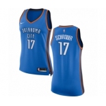 Women's Nike Oklahoma City Thunder #17 Dennis Schroder Swingman Royal Blue NBA Jersey - Icon Edition