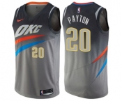 Women's Nike Oklahoma City Thunder #20 Gary Payton Swingman Gray NBA Jersey - City Edition