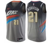 Women's Nike Oklahoma City Thunder #21 Andre Roberson Swingman Gray NBA Jersey - City Edition