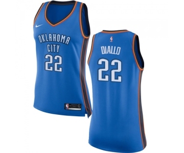 Women's Nike Oklahoma City Thunder #22 Hamidou Diallo Swingman Royal Blue NBA Jersey - Icon Edition